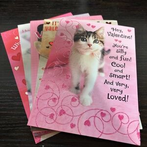 Cat Lover Valentines days greeting card bundle